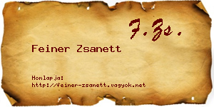 Feiner Zsanett névjegykártya
