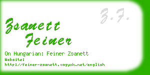 zsanett feiner business card